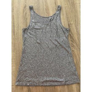 Joe Women's Sequinned Grey Tank Top Size M